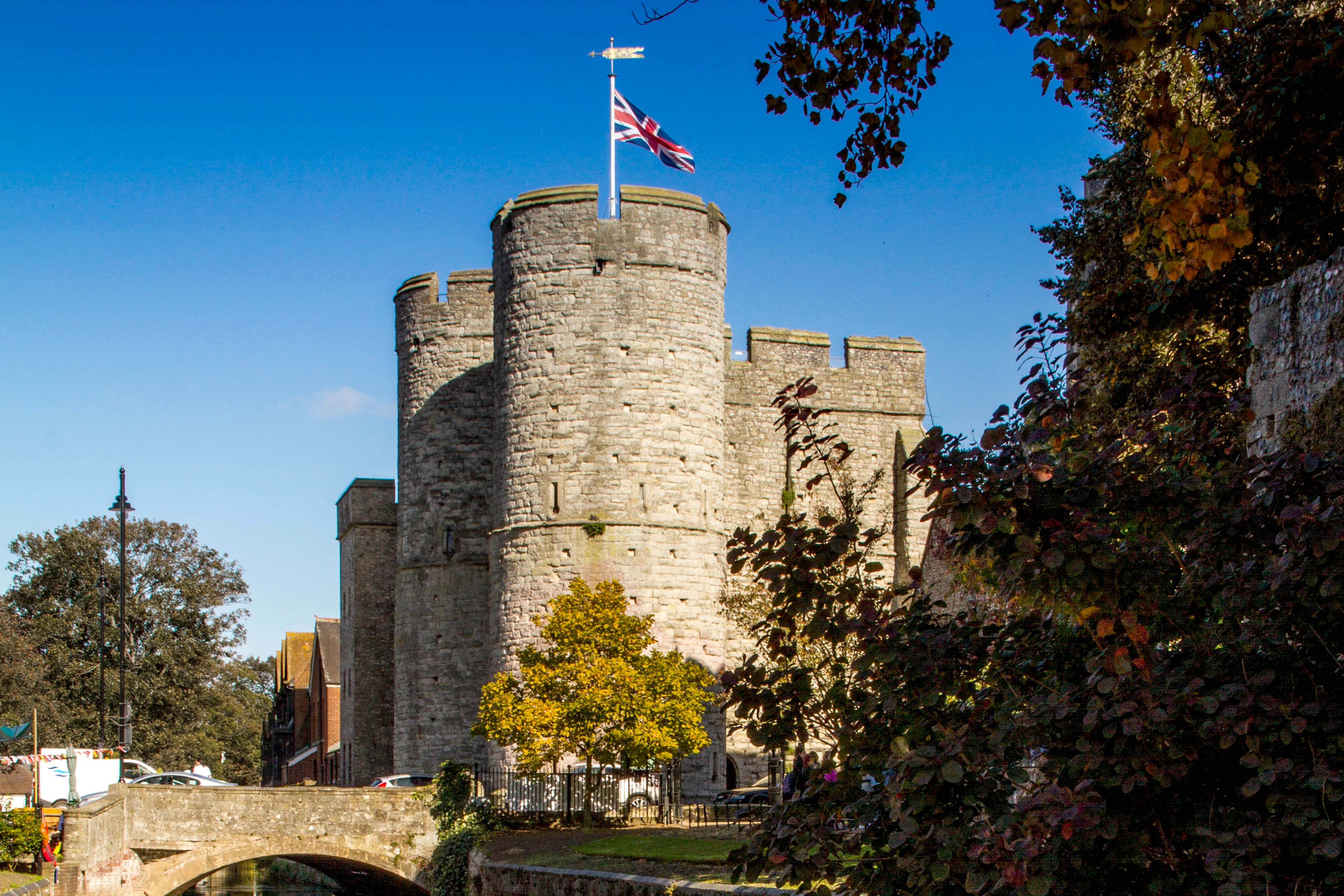 Westgate Towers under a blue sky