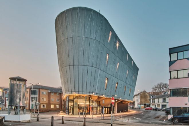 F51 skatepark building in Folkestone