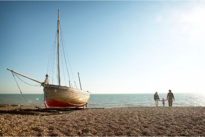 Boat and family 