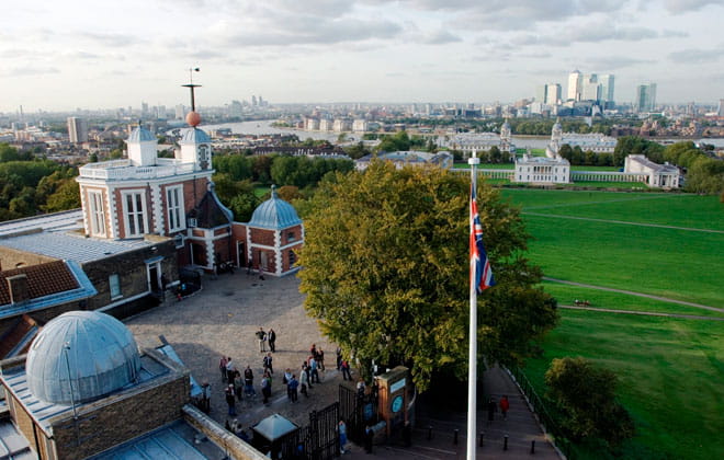 Aerial view of the Royal Observatory, Greenwich