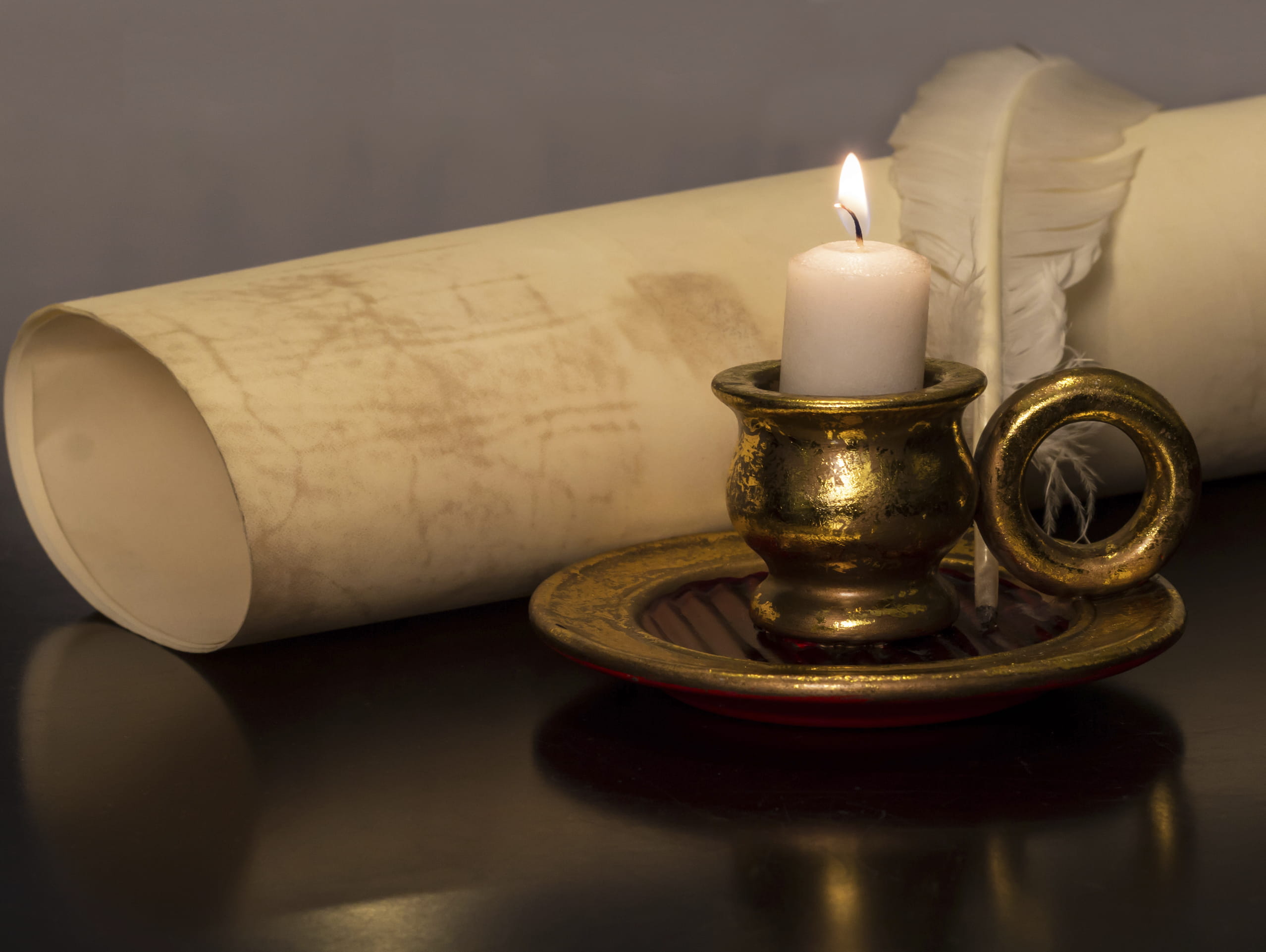 Candle and Scroll 