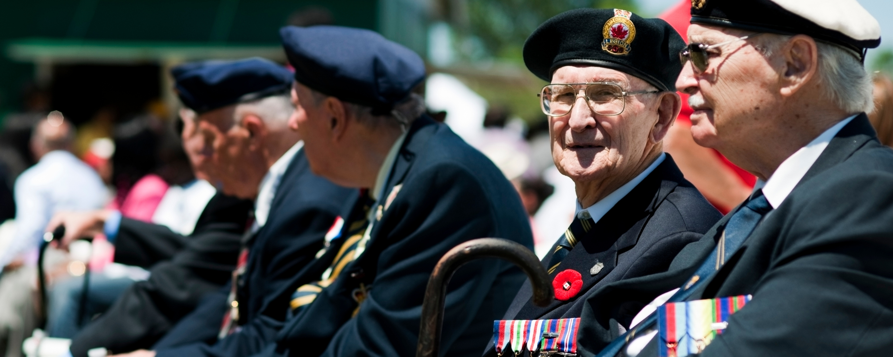 Veterans wait at train station