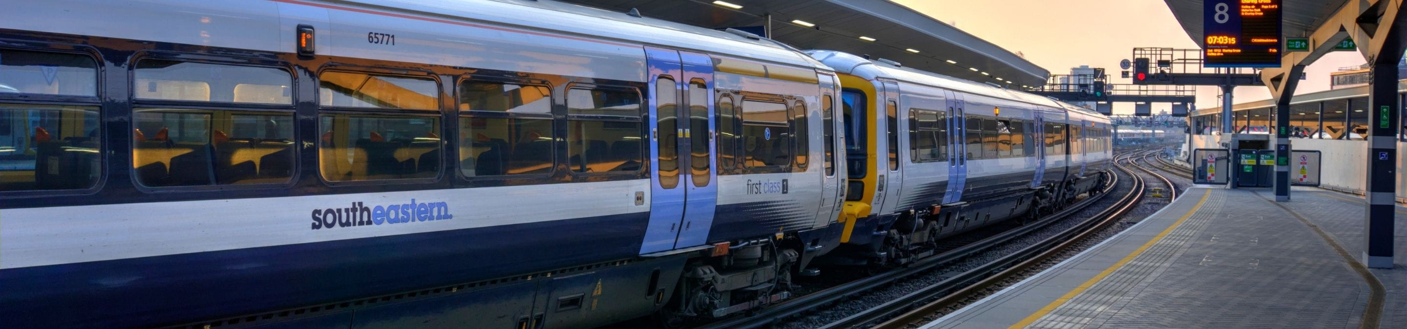 train running through a station