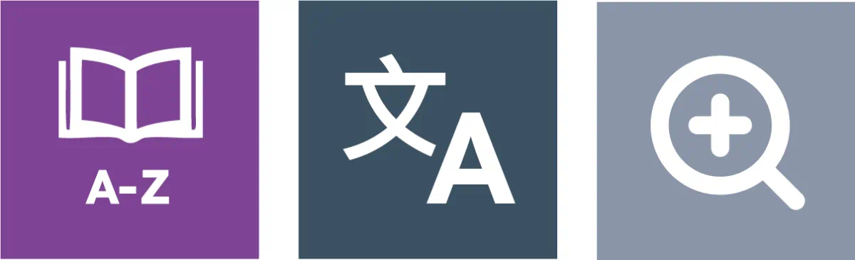 ReciteMe Dictionary, Translation and Magnifier icons