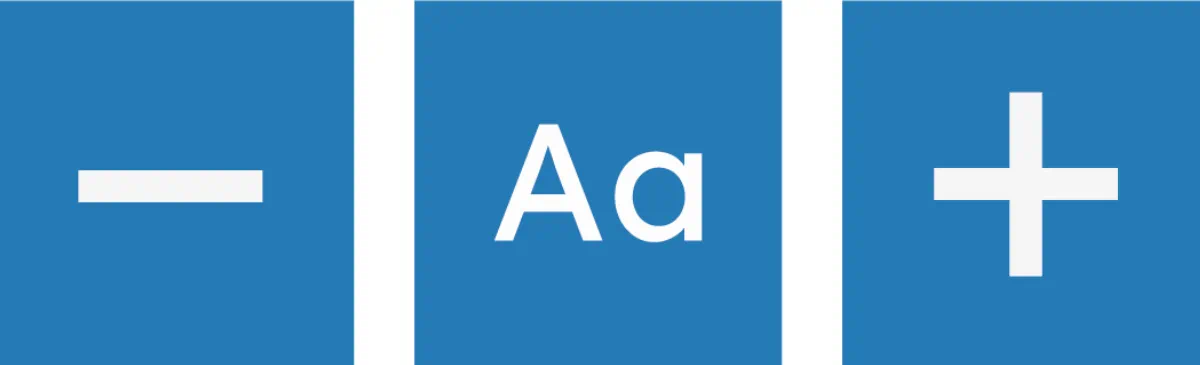 ReciteMe text size and font icons