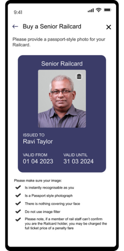 Step 3 Senior Railcard