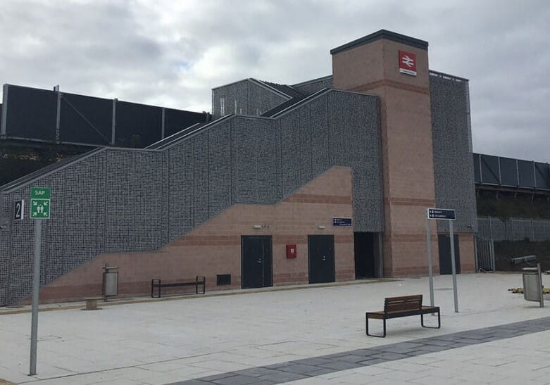 front of Thanet Parkway station with the station signage front left