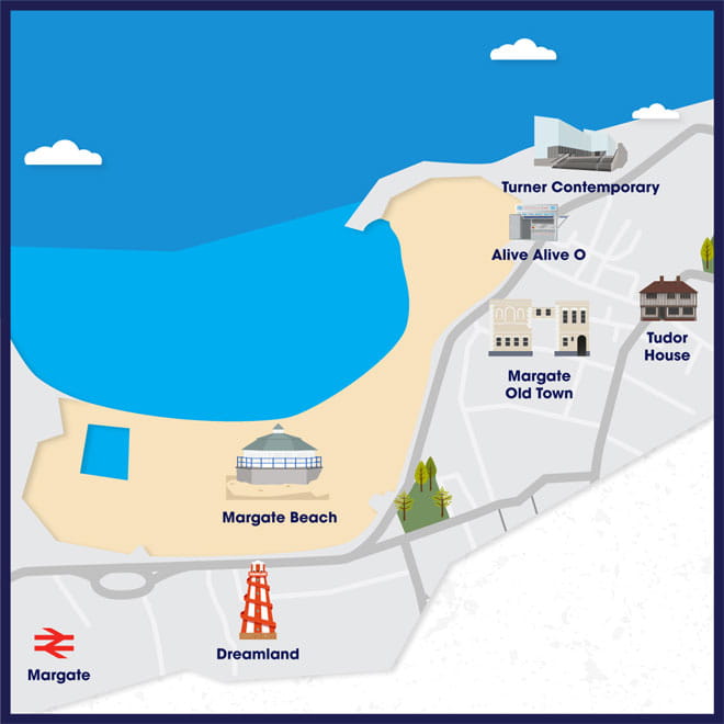 Attraction map of Margate
