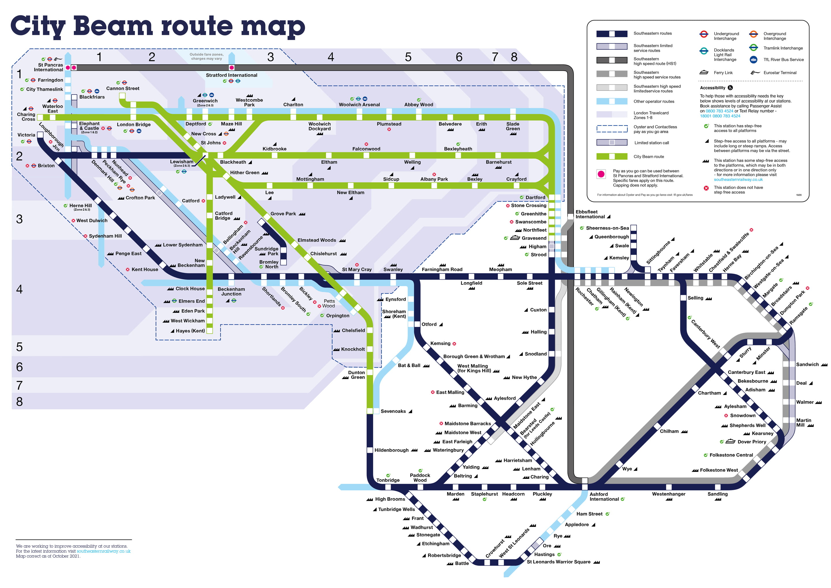 City Beam route map