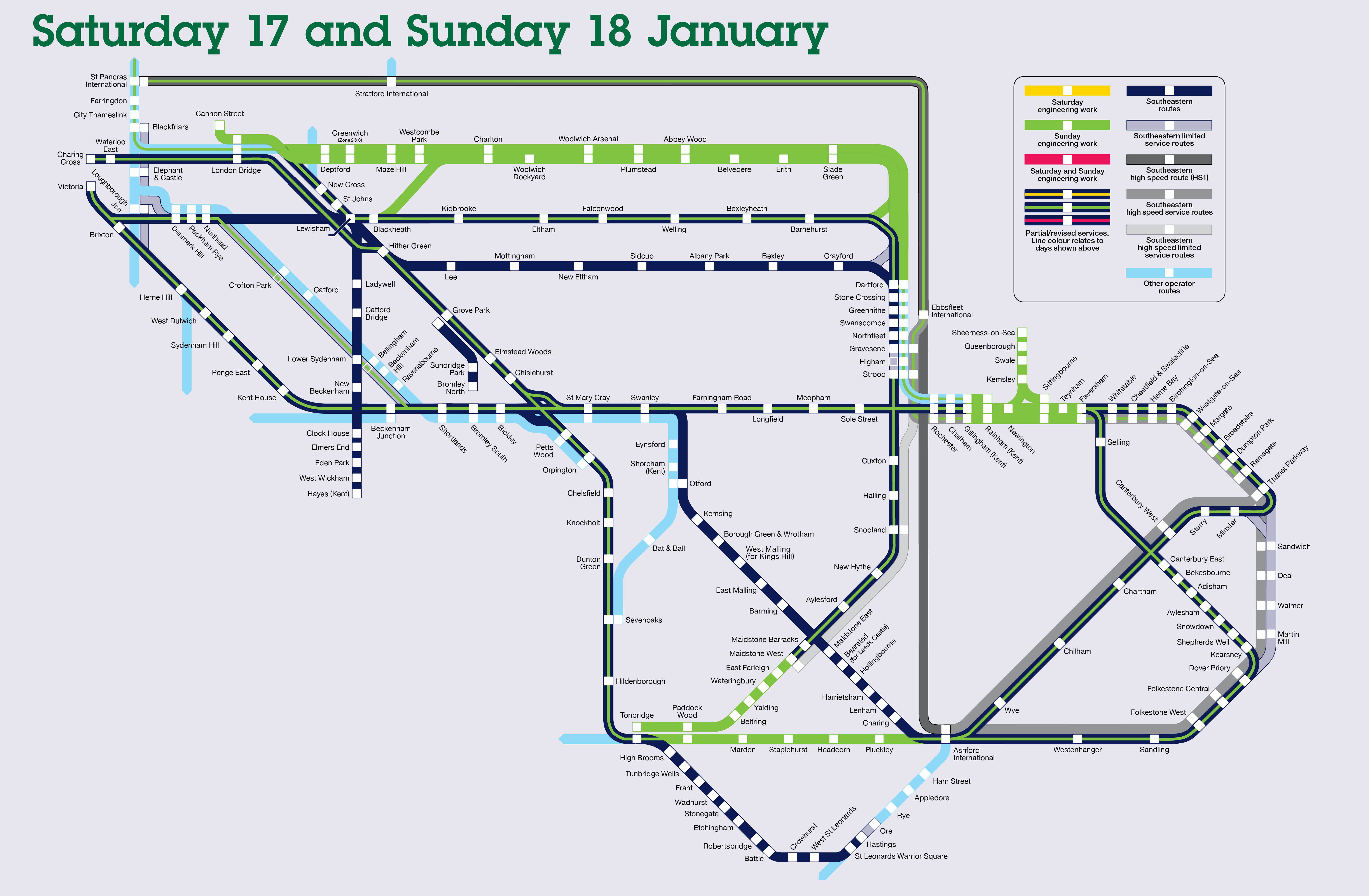 Engineering work Monday 12 to Sunday 18 Jan 26