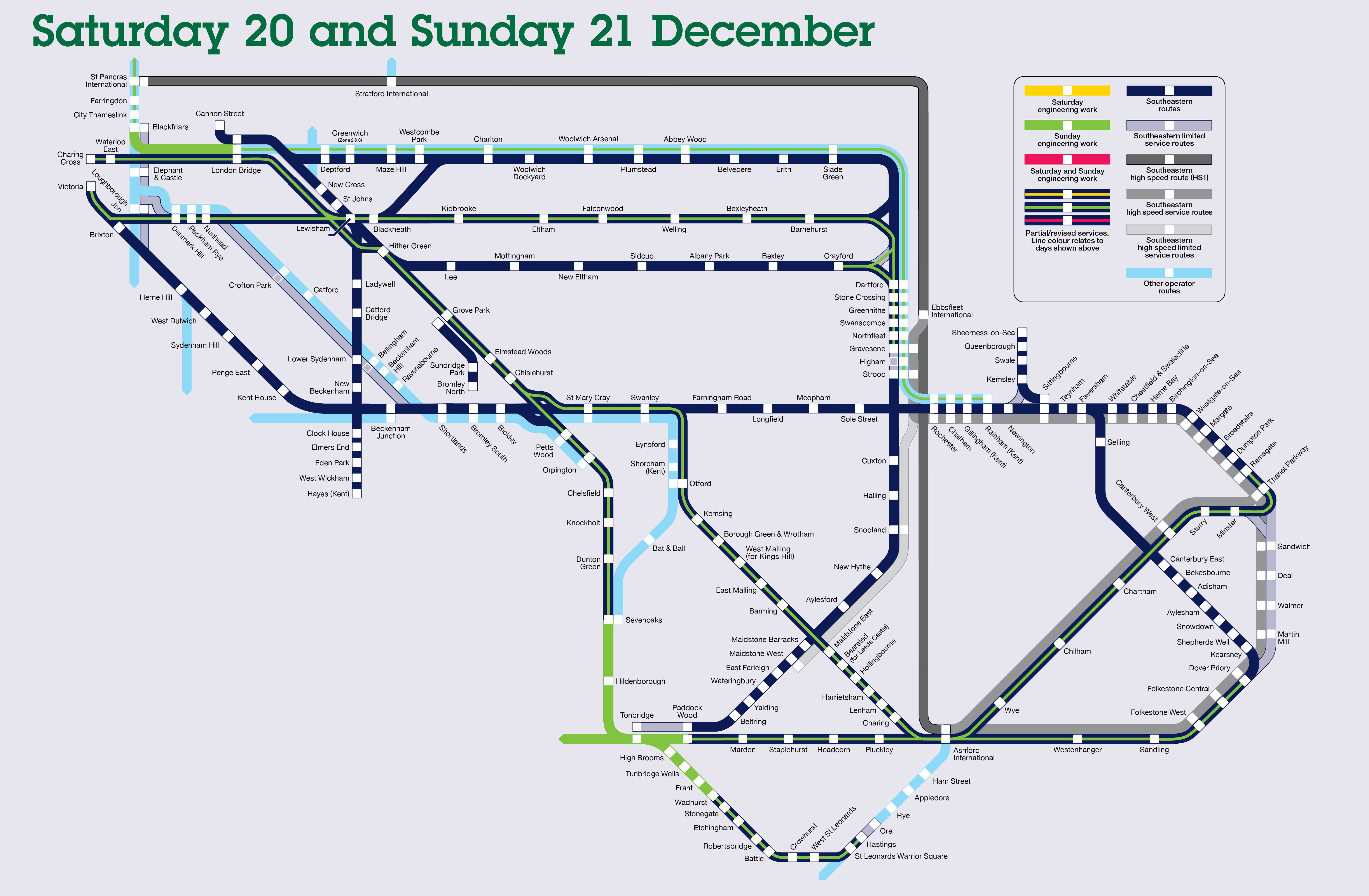 Engineering work Monday 15 to Sunday 21 Dec 25