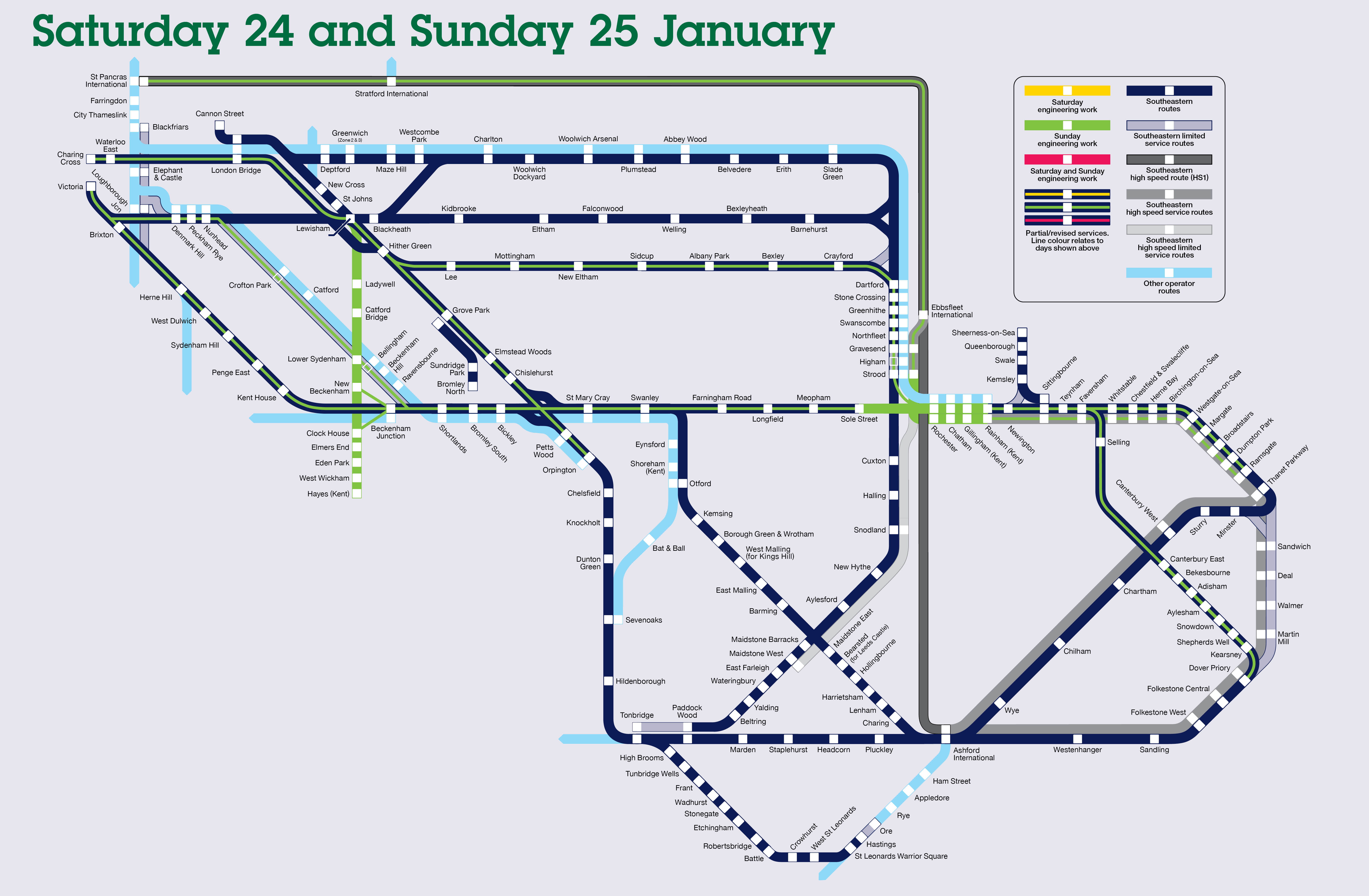 Engineering work Monday 19 to Sunday 25 Jan 26