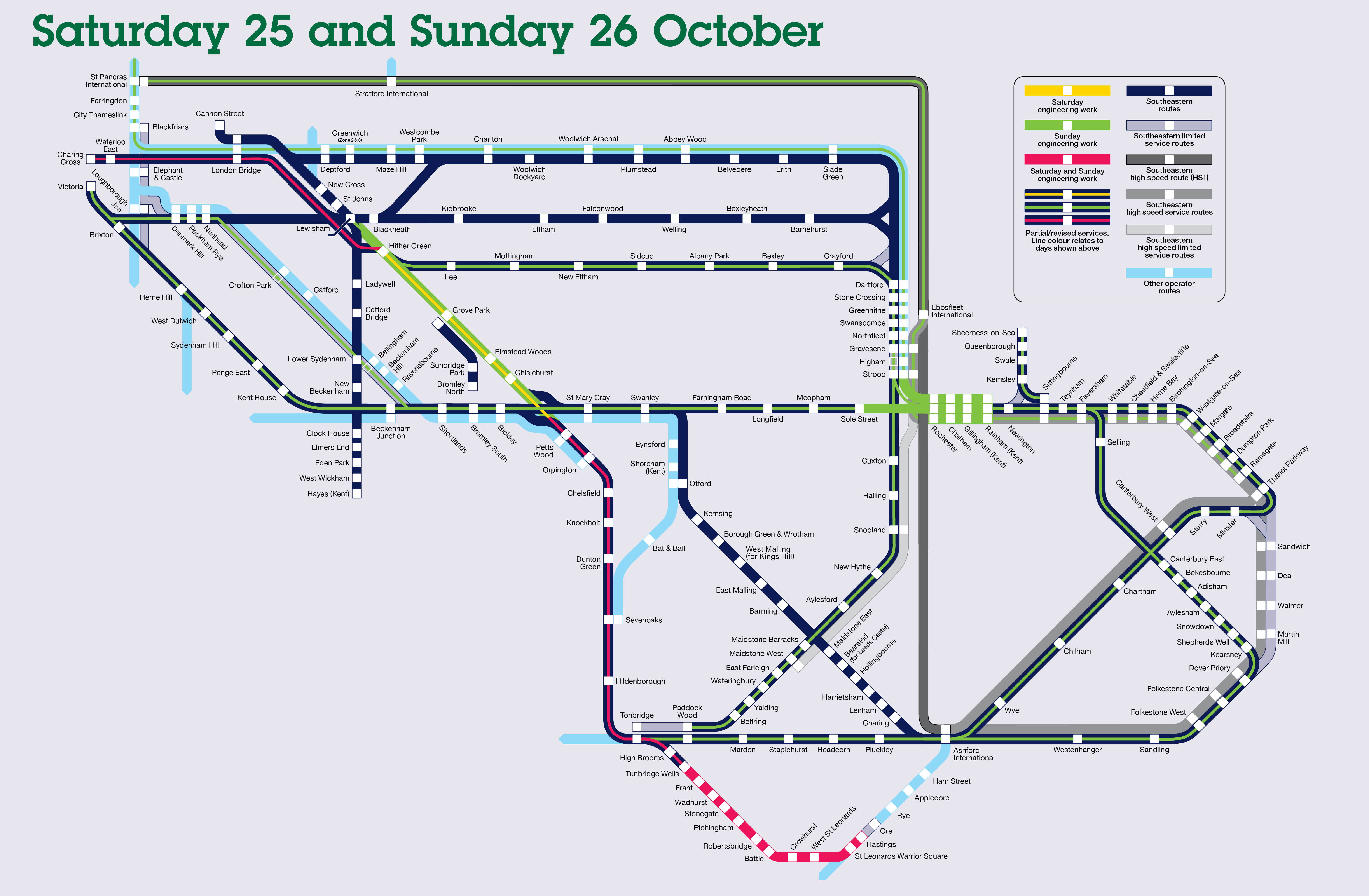 Engineering work Monday 20 Oct to Sunday 26 Oct 25