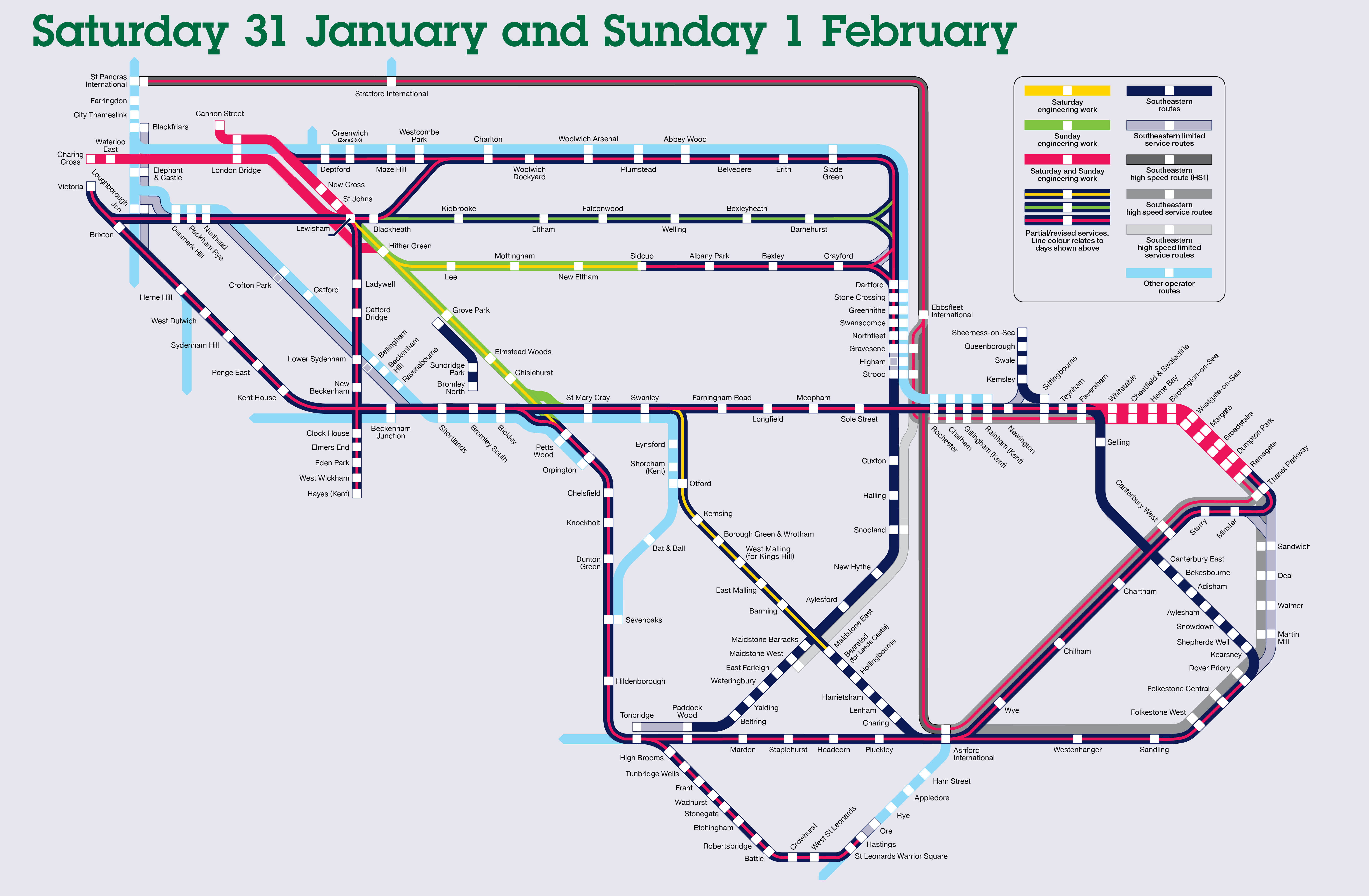 Engineering work Monday 26 Jan to Sunday 1 Feb 26