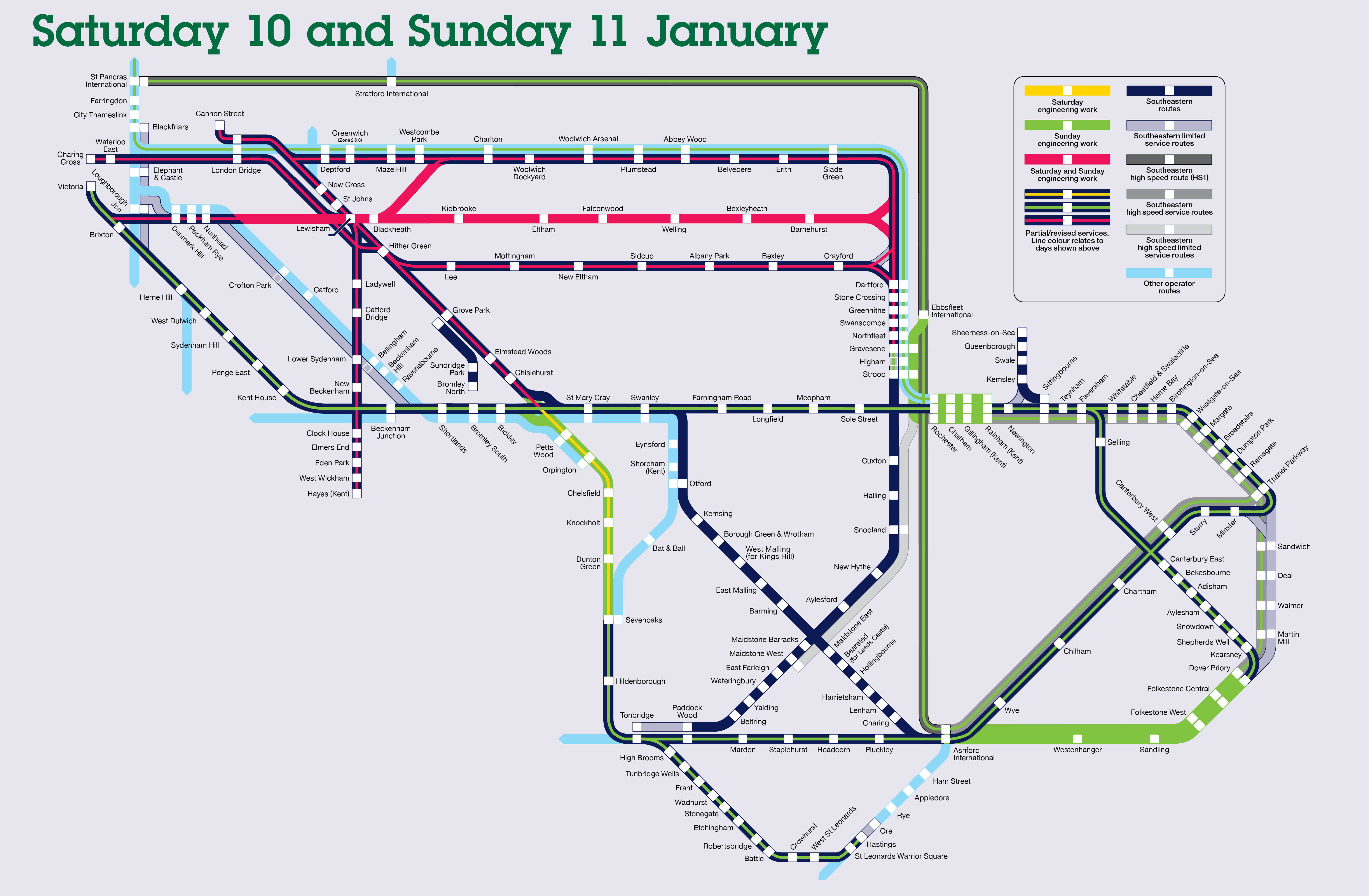 Engineering work Monday 5 to Sunday 11 Jan 26