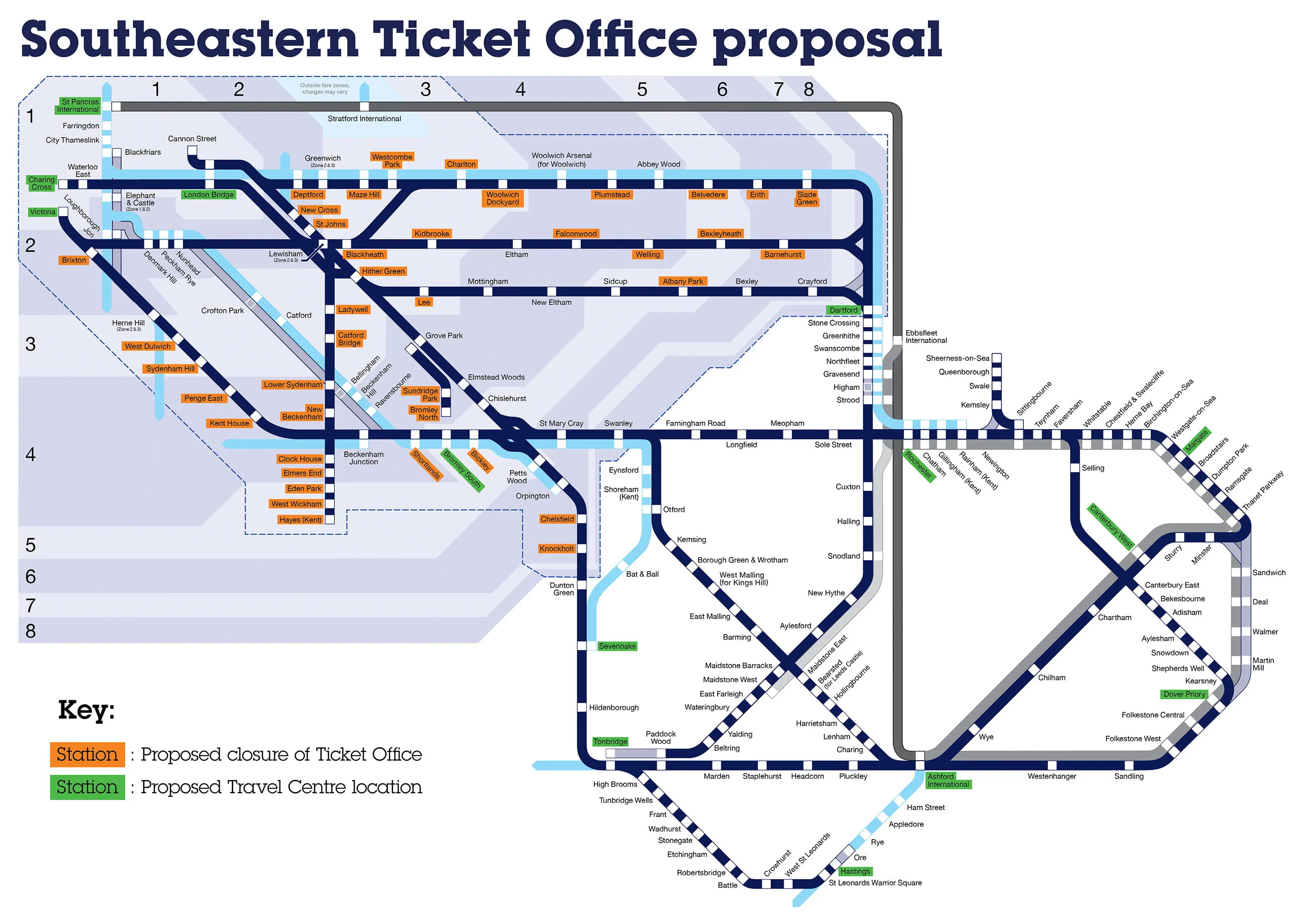 Ticket Office Consultation map with Travel Centres