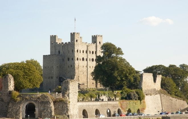 a castle on top of a building