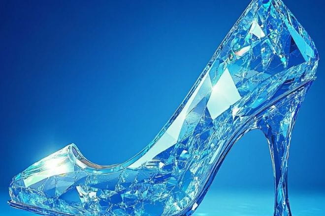 Cinderella glass shoe