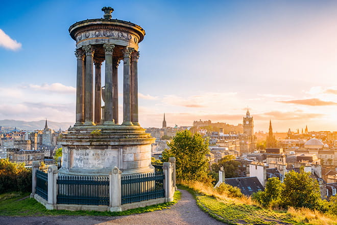 a view of Edinburgh from Calton Hill