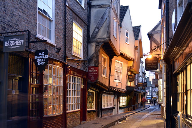 famous shopping street the Shambles in York