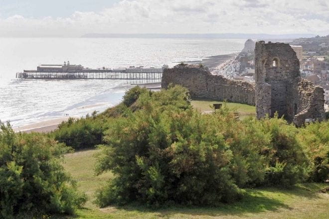 a view over Hastings and the pier