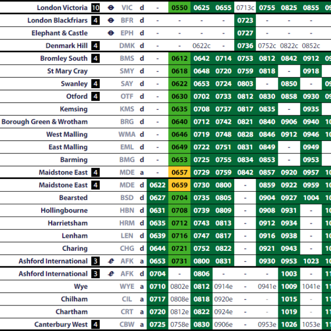 seatfinder timetables 