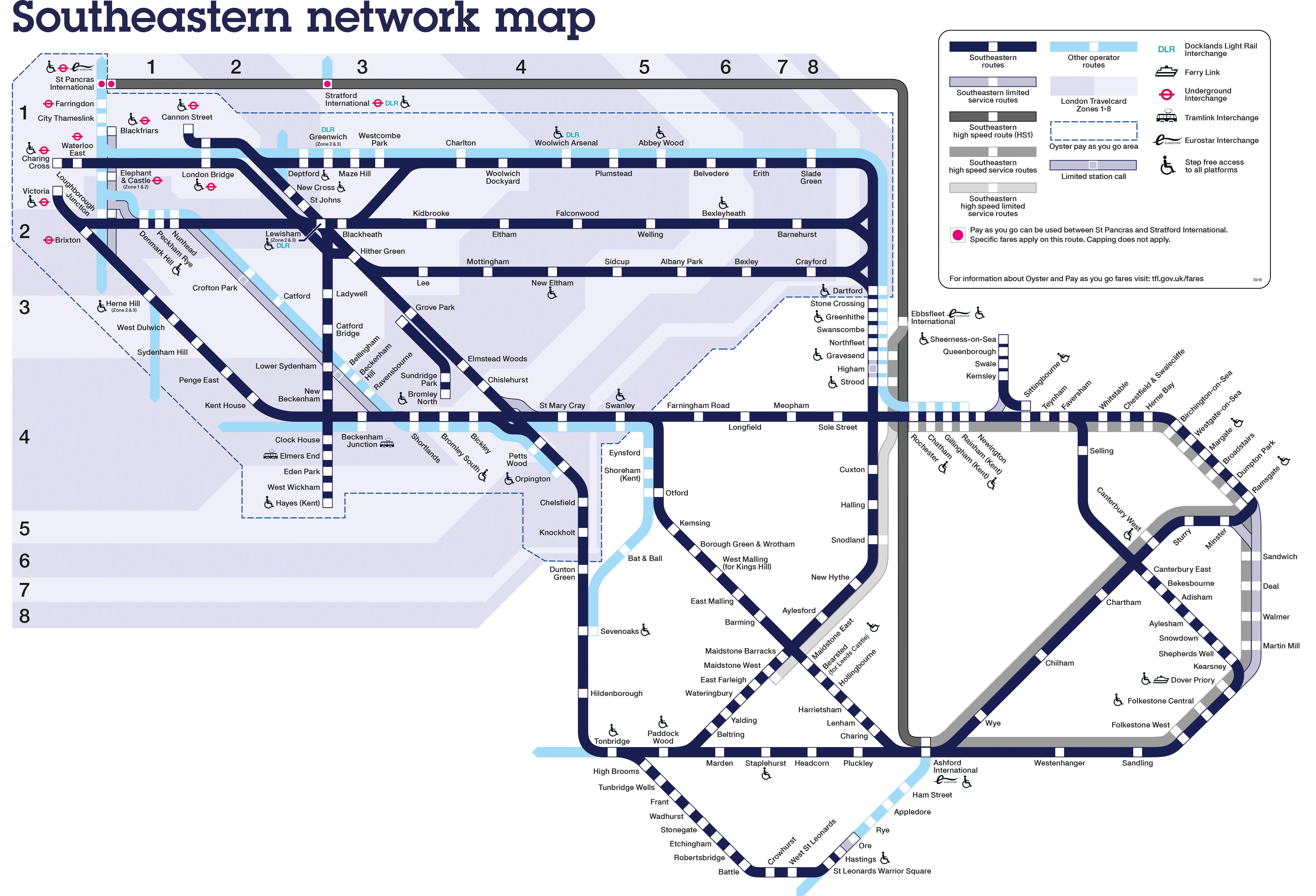 South East Rail Map Explore Our Network | Southeastern