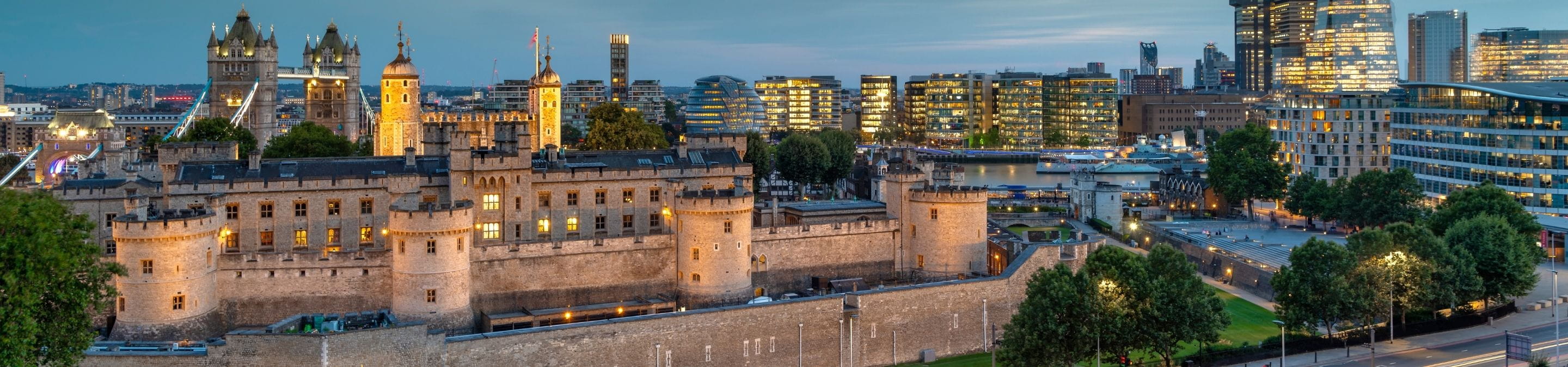 view of Tower of London and Tower Bridge from the Tower Suites