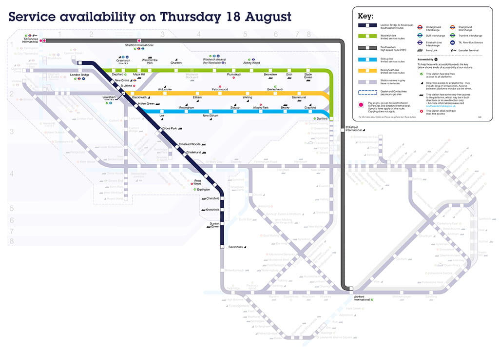 Service availability on Thursday 18 August